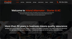 Desktop Screenshot of inlandalternators.com
